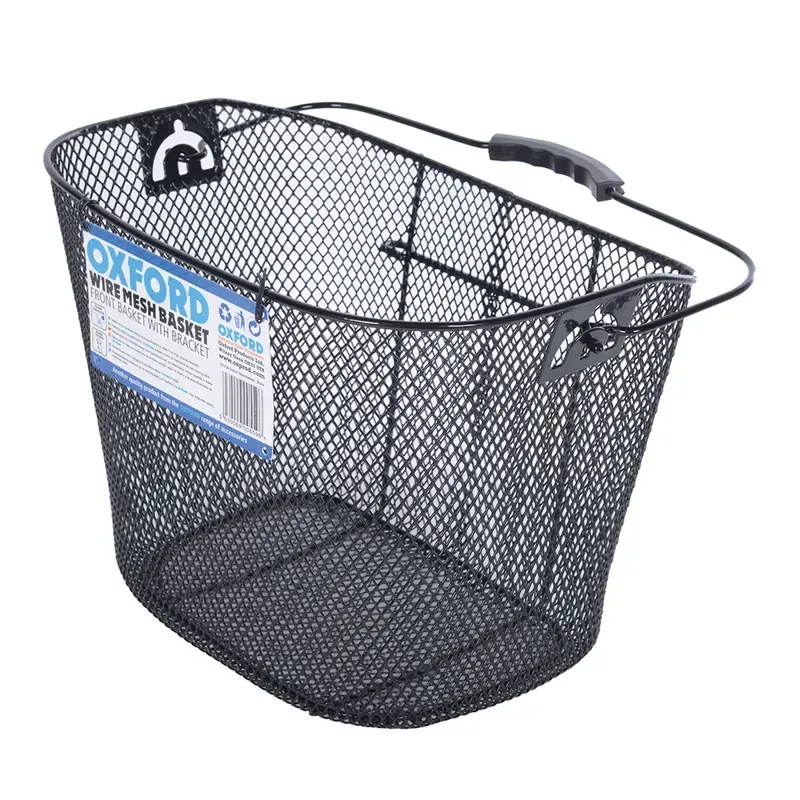 Oxford Black Mesh Basket in Black