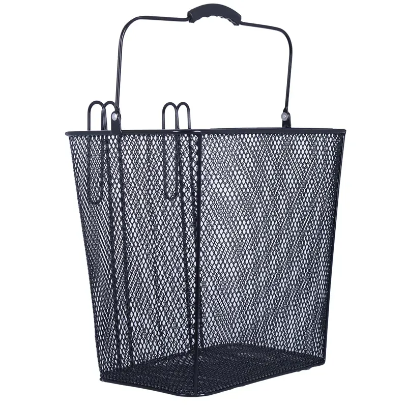 Oxford Wire Rear Pannier Basket in Black