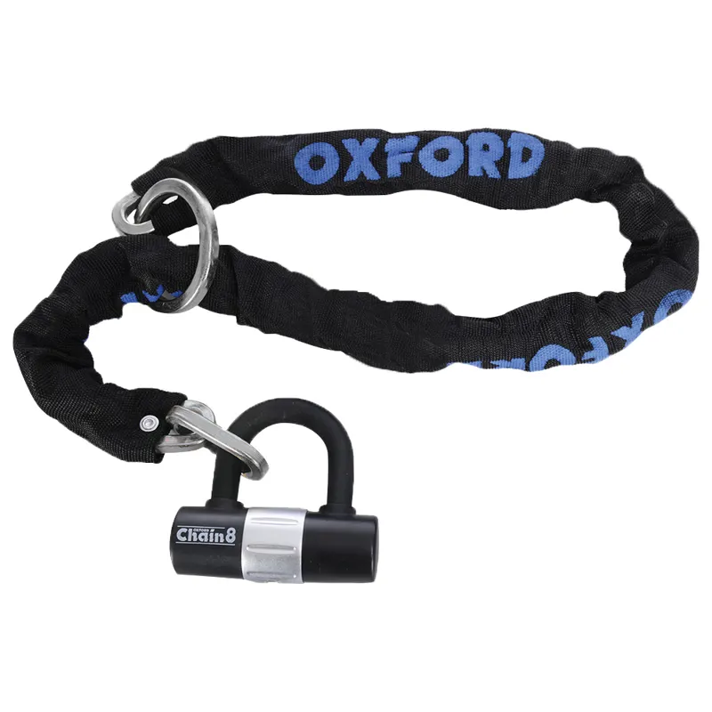 Oxford Chain 8 8mm X 1000mm Chain Lock and Mini Shackle in Black