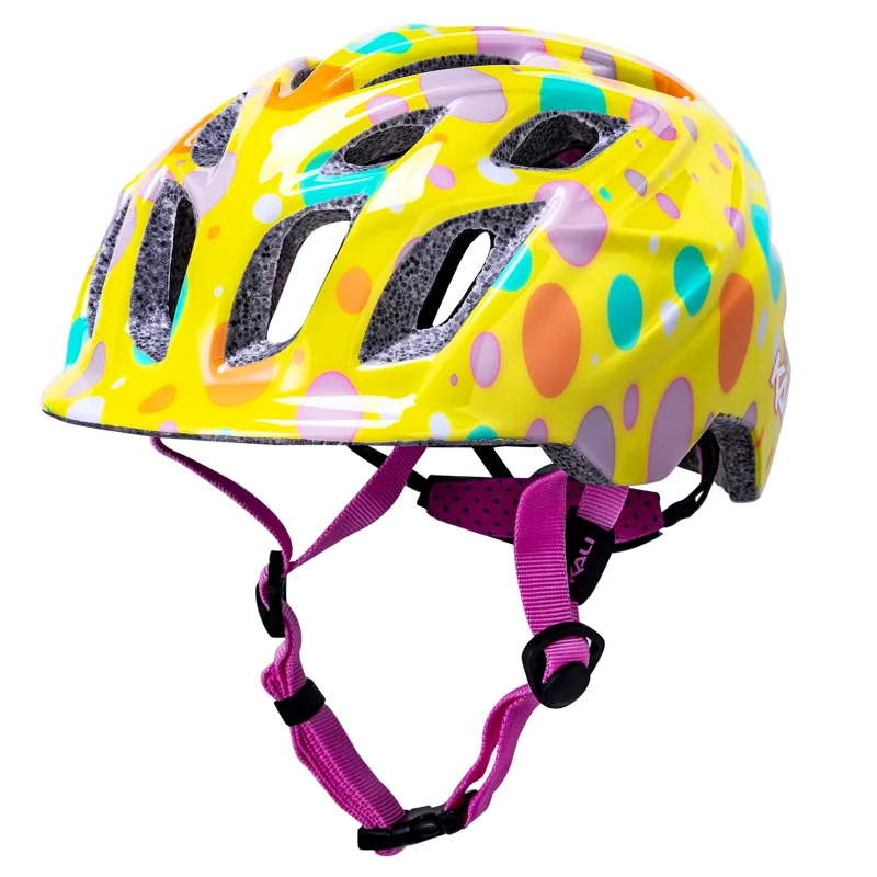 Kali Chakra Child Lighted Kids Helmet in Confetti/Gloss Yellow