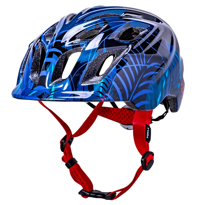 Kali Chakra Child Lighted Kids Helmet in Jungle/Gloss Blue