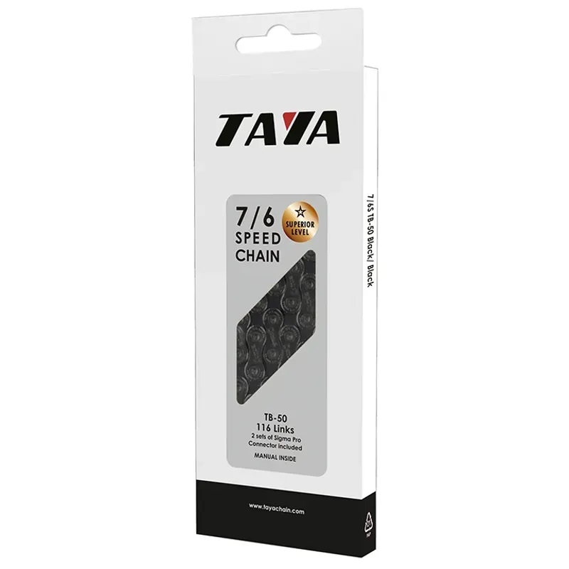 Taya TB-50 5/6/7-speed 116-link Chain in Black-1