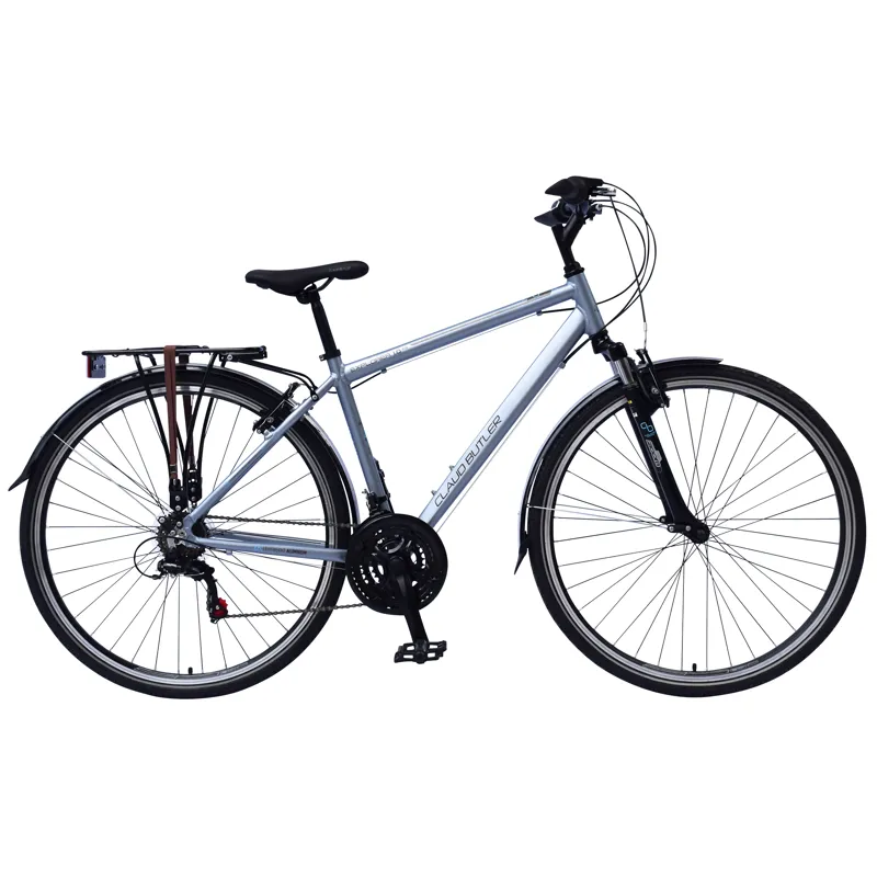 Claud Butler Explorer 1.0 EQ Hybrid Bike in Silver