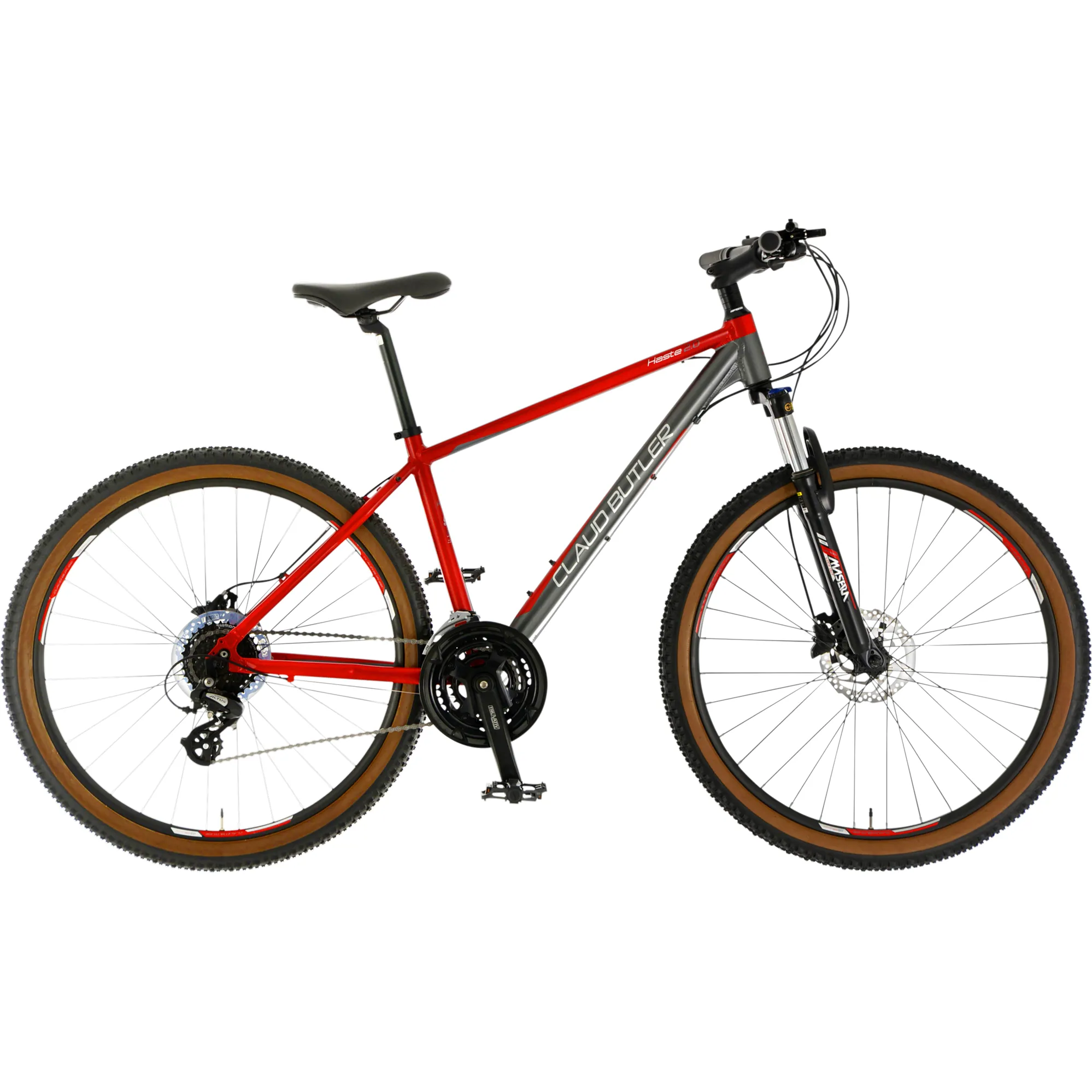 Claud Butler Haste 650b Mountain Bike in Grey/Red
