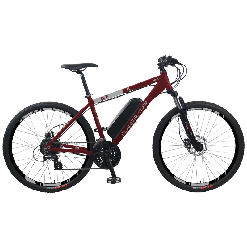 Claud Butler Haste-E 18in Electric Mountain Bike in Red