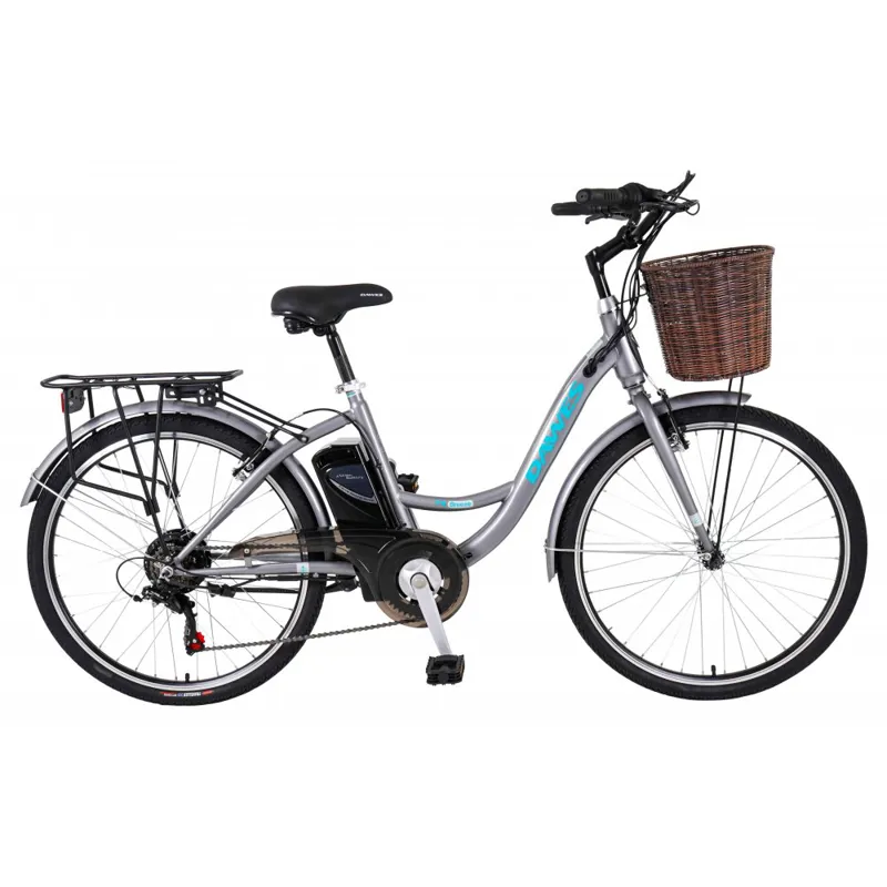 Dawes Breeze 26in Electric Hybrid Bike in Grey/Blue