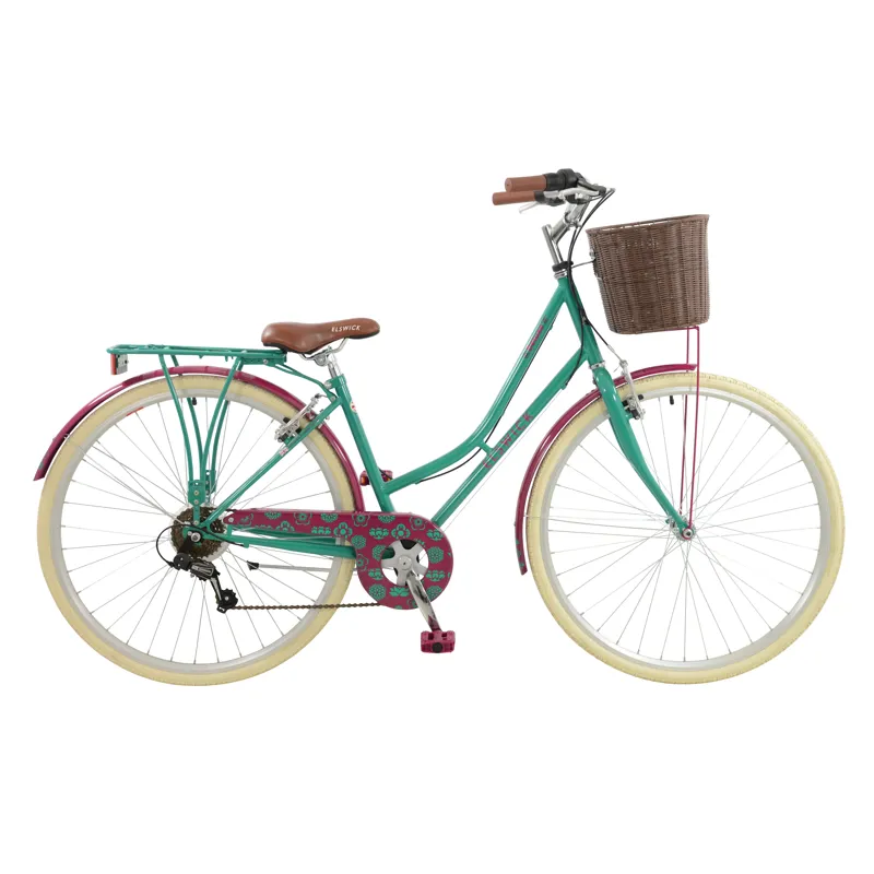 Elswick Deluxe 17in Children's Bike in Green/Plum