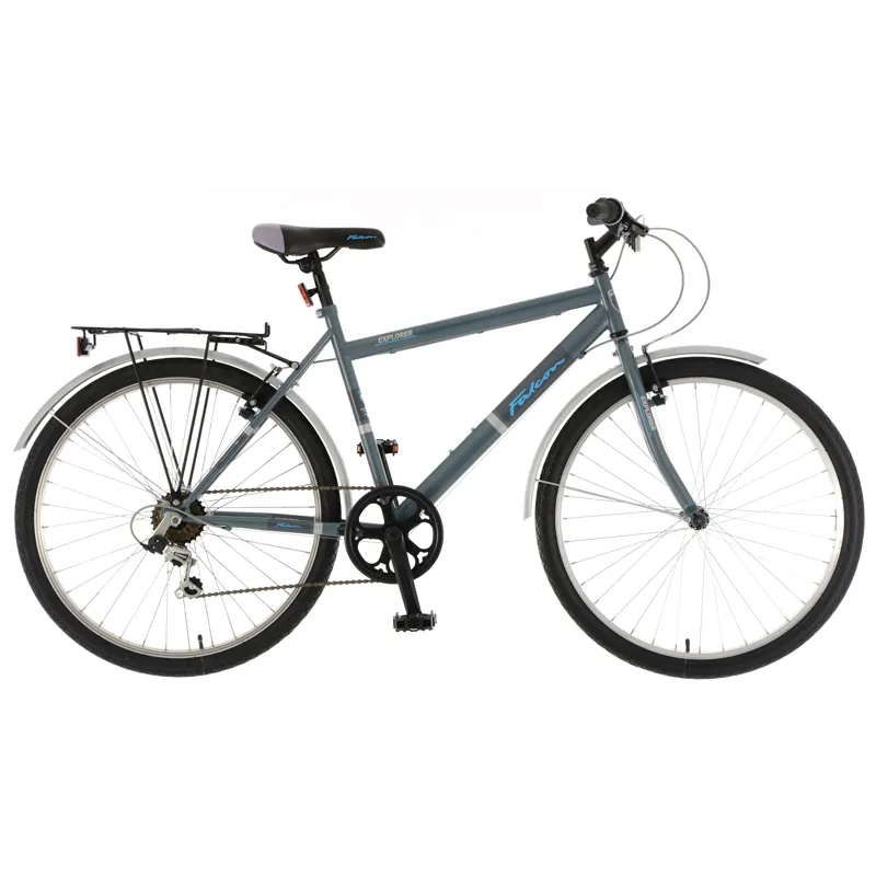 Falcon Explorer G19 Hybrid Bike in Grey/Blue