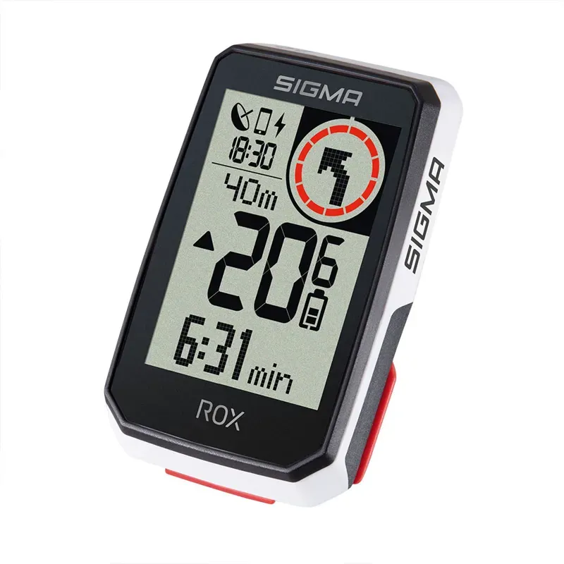 Sigma ROX 2.0 Top-Mount GPS Cycle Computer Set in White