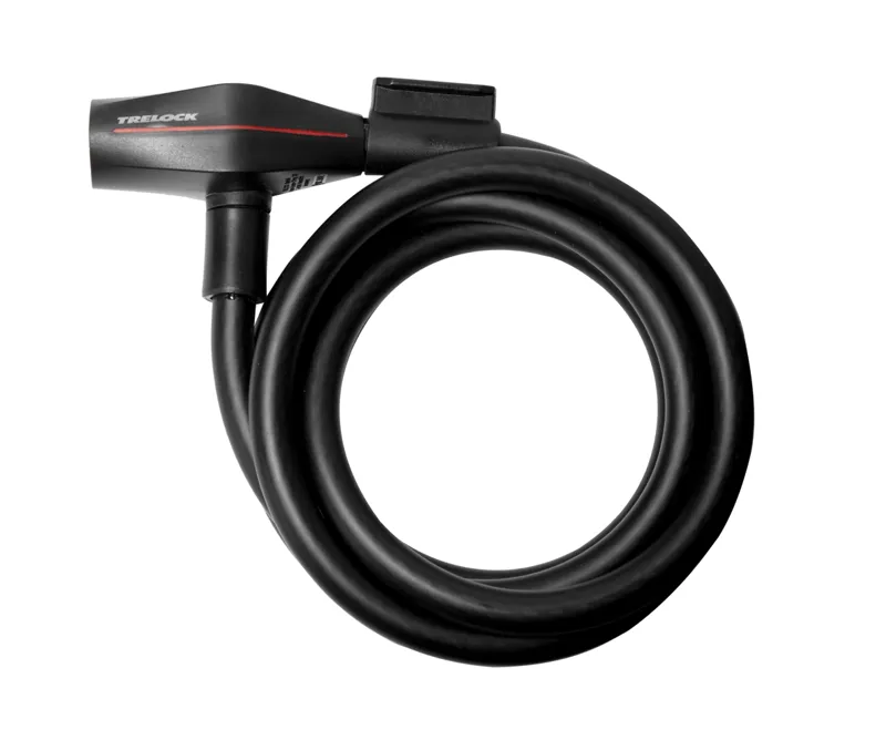 Trelock SK312 180cm Curly Cable Key Lock in Black