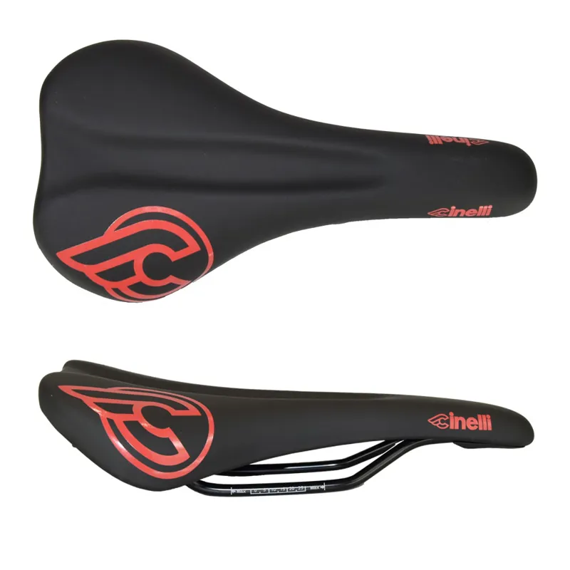 Cinelli C-Wing Saddle in Black/Red