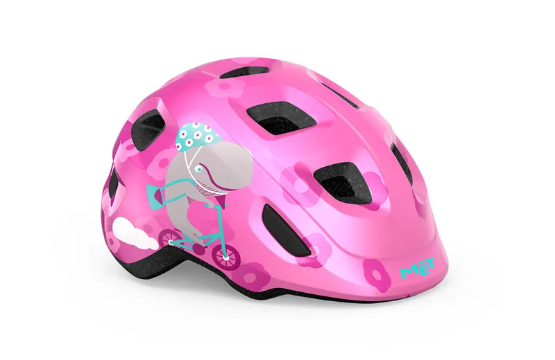 MET Hooray Kid's Helmet in Pink Whale