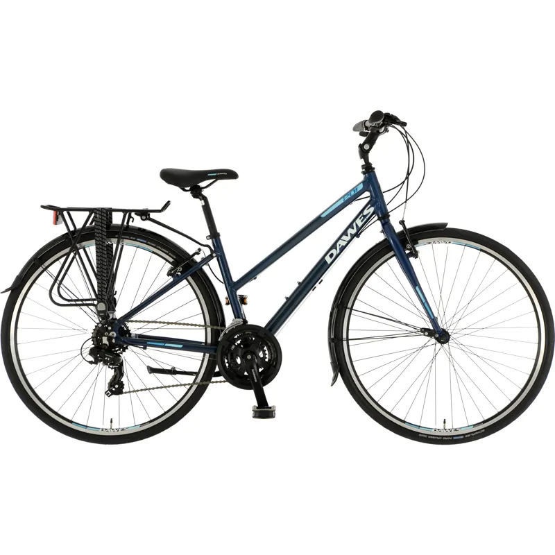 Dawes Discovery 201EQ Low Step Hybrid Bike in Blue