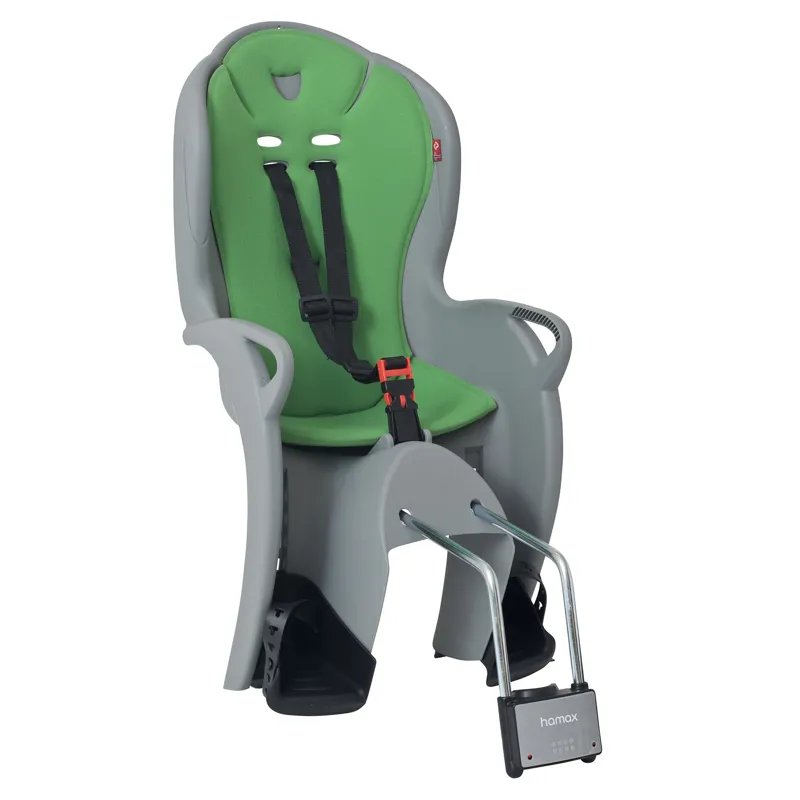Hamax Kiss Child Bike Seat: Light Grey/ Green GREY/GREEN size