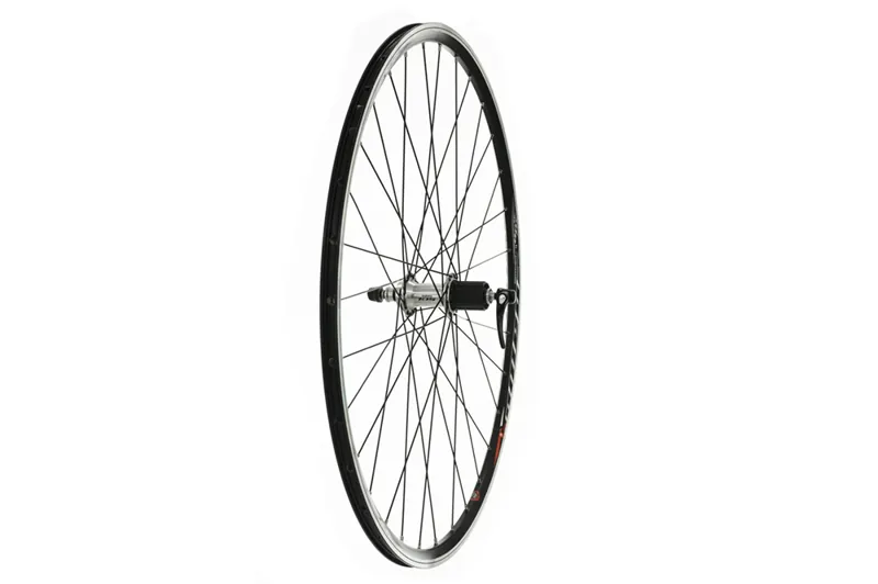 700C Wheel Mach1 Omega Rim 10/11spd Shimano 105 32H Black rear