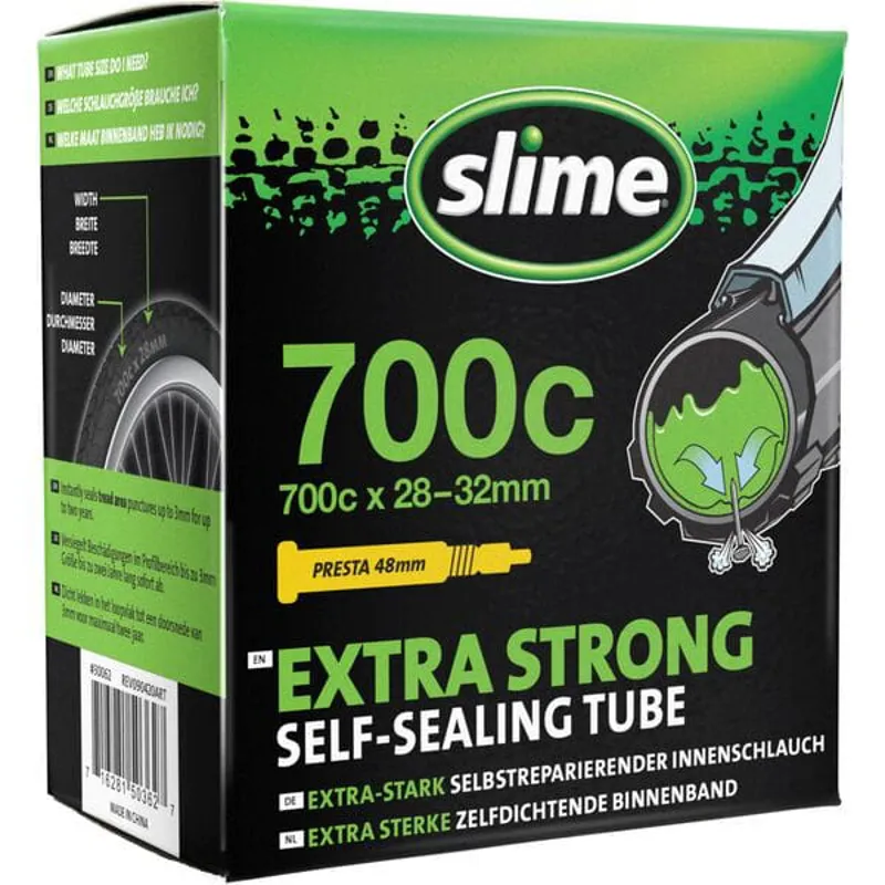TUBE SLIME 700x28-32 Presta Black 700 x 28 - 32 inches