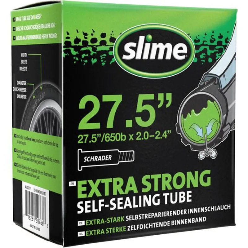 TUBE SLIME 27.5x2-2.4 Schrader Black 27.5 x 2.0 - 2.40 inches