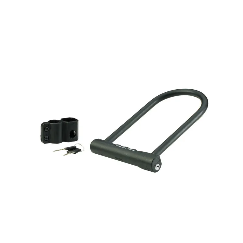 Masterlock 12x100mm D-Lock w/Carrier Bracket in Black