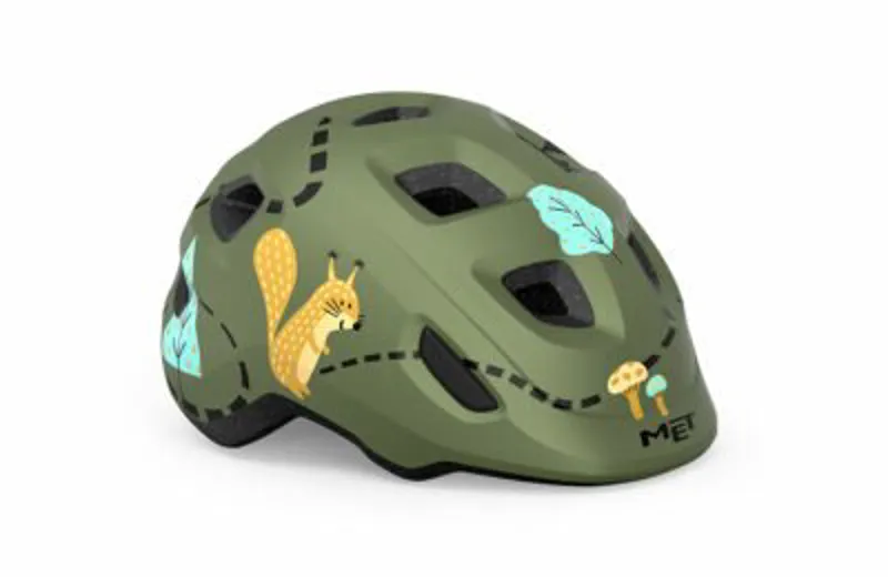 MET Kid's Hooray Mips Helmet in Forest Green