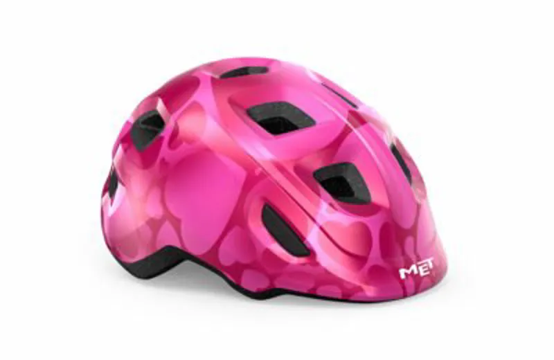 MET Kid's Hooray Mips Helmet in Pink Hearts